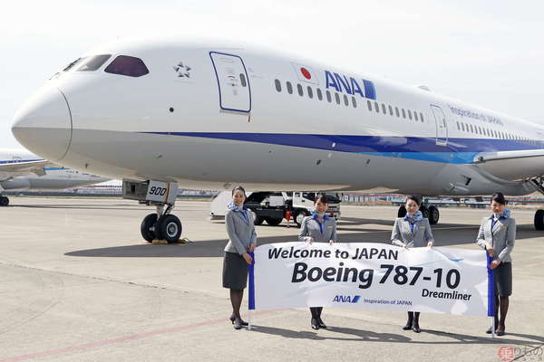 画像ギャラリー Ana ボーイング787 10 披露 日本の航空会社初 シリーズ最長の胴体 新シート採用も 乗りものニュース